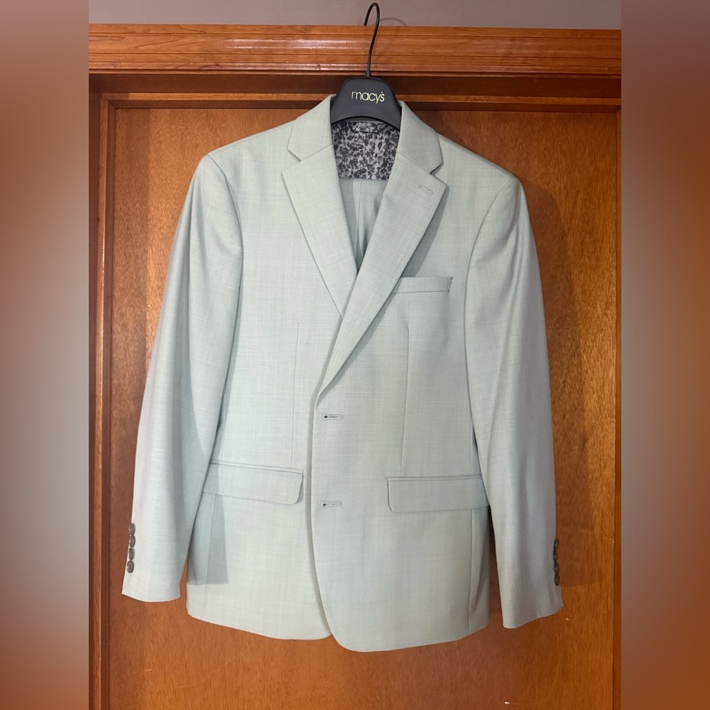 Bar lll Light Green Slim Fit Suit 38S